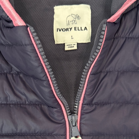 Ivory Ella Purple and Cream Hooded Sweatshirt - Picture 2 of 5